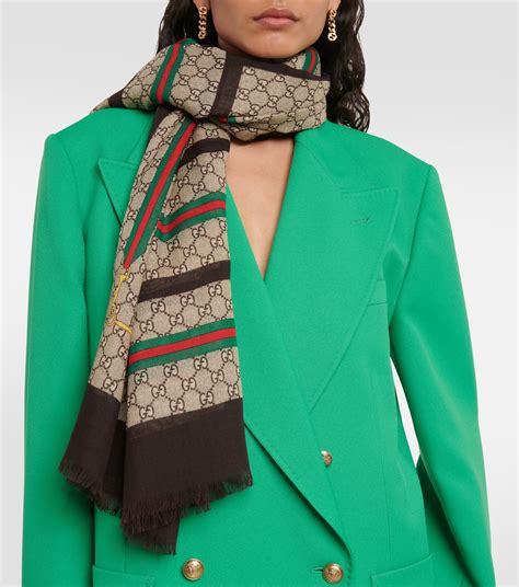 faux gucci silk scarf|gucci scarf unisex.